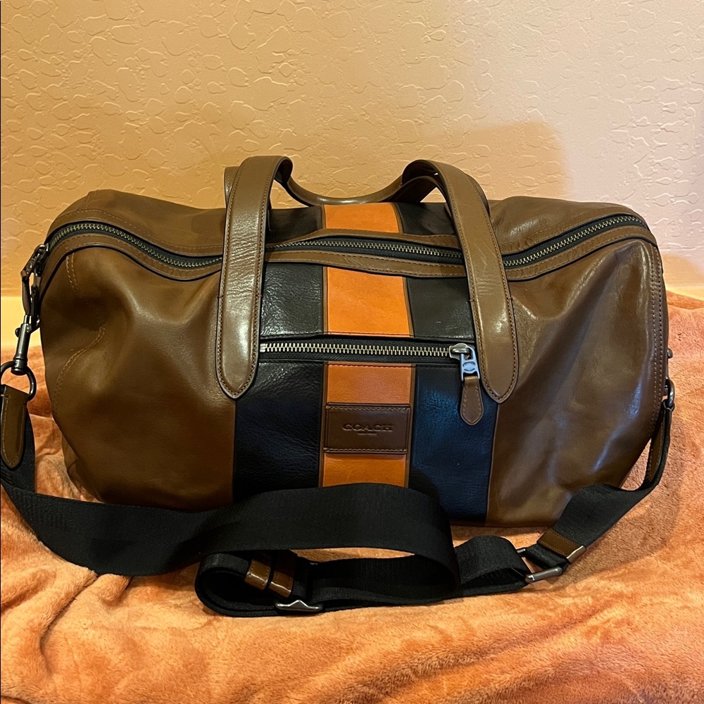 Leather Coach duffle. Never used